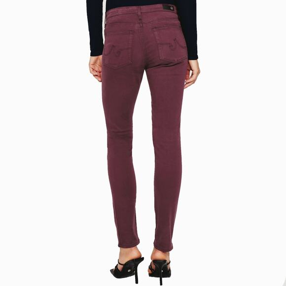 AG Adriano Goldschmied Maroon The Prima Cigarette Leg Jeans Size 32 - Picture 11 of 13